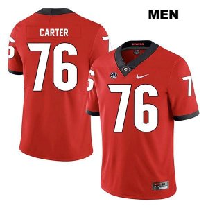Men's Georgia Bulldogs NCAA #76 Michail Carter Nike Stitched Red Legend Authentic College Football Jersey KPC4754XE